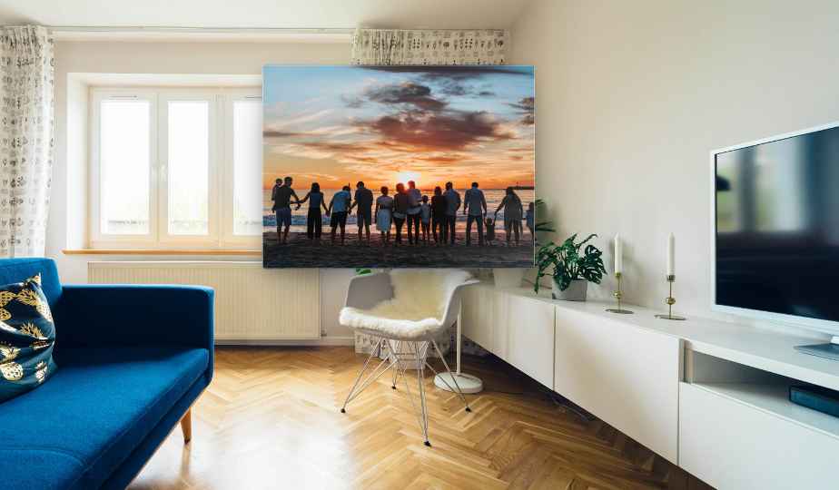 Fotoğraftan cam tablo — duvarda kişiye özel baskı